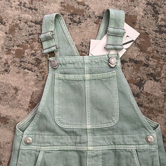 ZARA Kids | Sea Green | DENIM OVERALLS - Picture 5 of 8